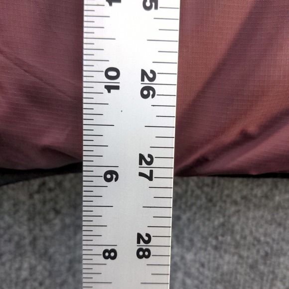 Old Navy Men's Zip Up Reversible Down Puffer Vest Red Tan Large Mock Neck - Picture 15 of 16